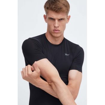 Reebok tricou de antrenament Compression culoarea negru, neted ieftin