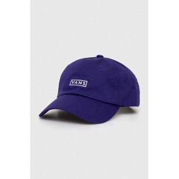 Vans șapcă de baseball din bumbac culoarea violet, cu imprimeu de firma originala