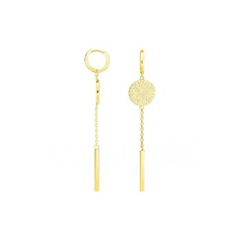 Cercei drop decorati cu zirconia