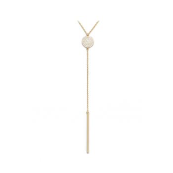 Colier cu model in Y decorat cu cristale