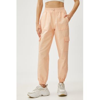 Pantaloni cargo cu talie inalta