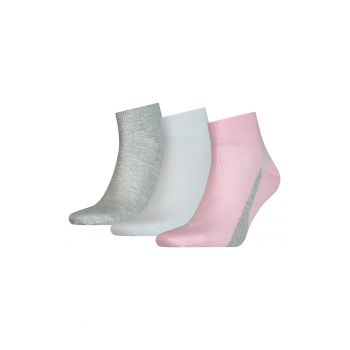 Set de sosete unisex scurte cu imprimeu logo - 3 perechi
