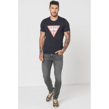 Tricou slim fit cu logo