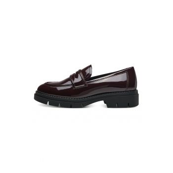 Pantofi loafer din piele ecologica lacuita