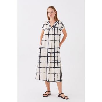 Rochie midi cu decolteu in V