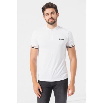 Tricou Henley cu detaliu logo Pariq