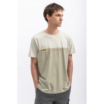 Tricou unisex de bumbac cu decolteu la baza gatului