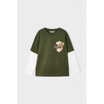Bluza de bumbac cu aspect 2in1