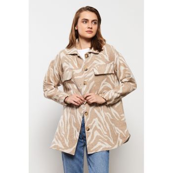 Jacheta-camasa cu model animal print