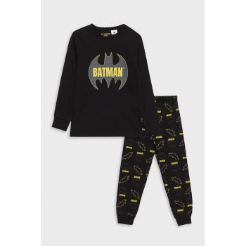 Pijama de bumbac cu model Batman