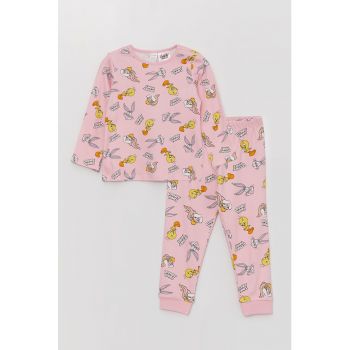 Pijama de bumbac cu personake Looney Tunes