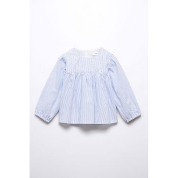 Bluza in dungi cu detalii cu perforatii Asia
