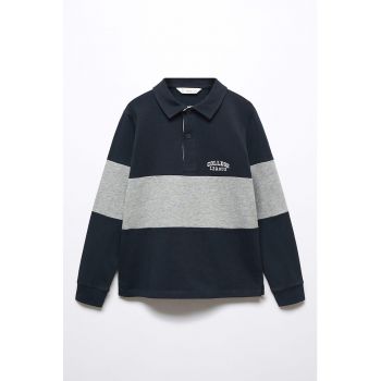 Bluza polo cu aspect contrastant League