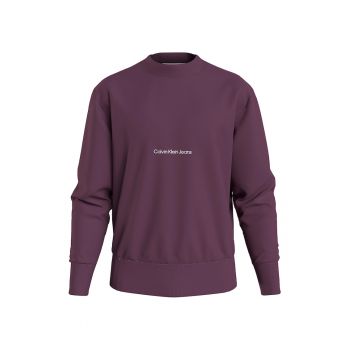 Bluza sport cu decolteu la baza gatului si logo