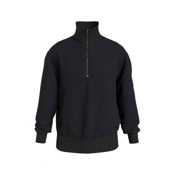 Bluza sport relaxed fit cu fermoar scurt