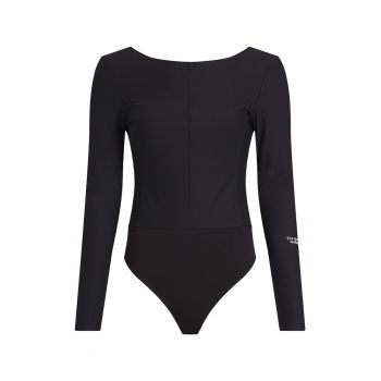 Body slim fit cu bareta cu catarama