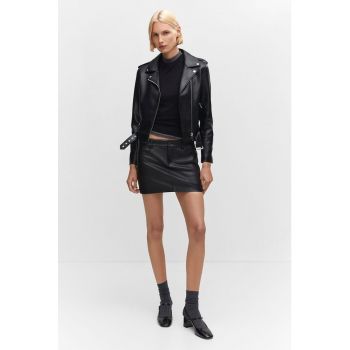 Jacheta biker de piele ecologica Fest
