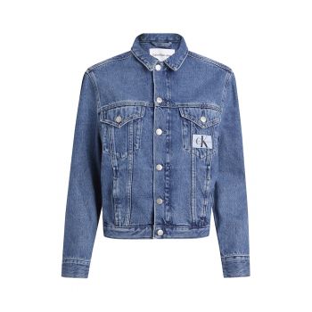 Jacheta de denim cu buzunare pe piept