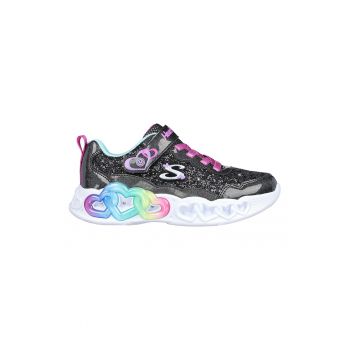 Pantofi sport cu inchidere velcro si lumini LED Infinite Heart Light