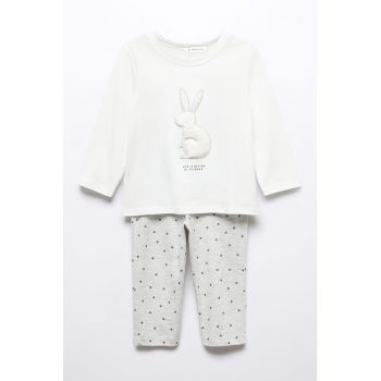 Pijama cu aplicatie din blana sintetica Conejo