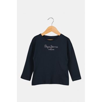 Bluza din bumbac cu logo cu strasuri Nuria