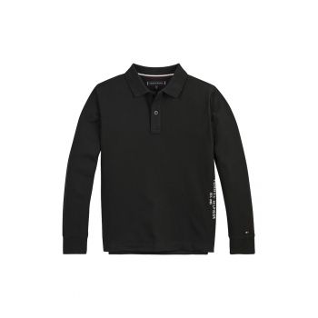 Bluza polo din amestec de bumbac organic