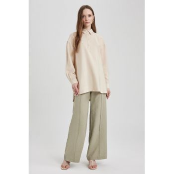 Pantaloni ampli din amestec de modal