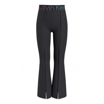 Pantaloni cu talie inalta si slituri frontale