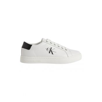 Pantofi sport din piele cu imprimeu logo lateral