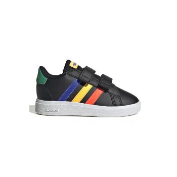 Pantofi sport din piele ecologica cu inchidere velcro Grand Court 2.0