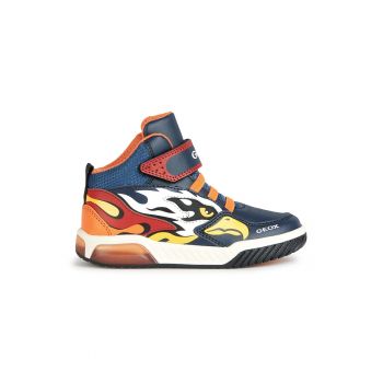 Pantofi sport high-cut cu velcro si LED-uri Inek