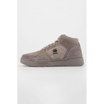 Pantofi sport mid-cut cu insertii de piele intoarsa Attac