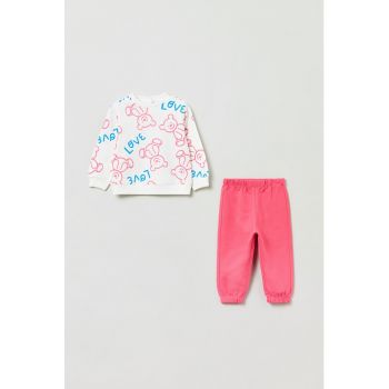 Set de imbracaminte cu model grafic - 2 piese