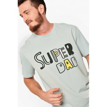 Tricou din amestec de bumbac cu imprimeu logo