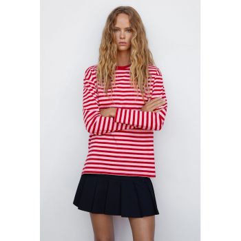 Bluza cu model in dungi si maneci cazute Raya