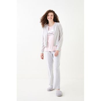 Bluza de casa din material fleece