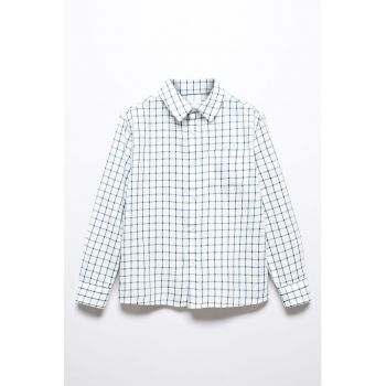Camasa slim fit cu model in carouri Miquel