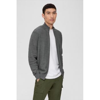 Cardigan regular fit cu fermoar