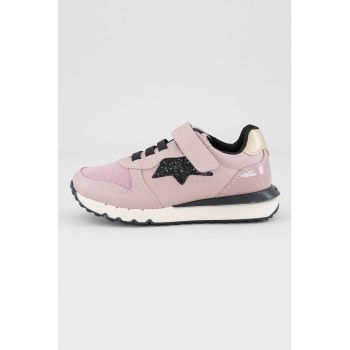 Pantofi sport cu velcro si detalii stralucitoare