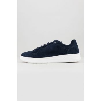 Pantofi sport de piele intoarsa cu garnituri din material sintetic