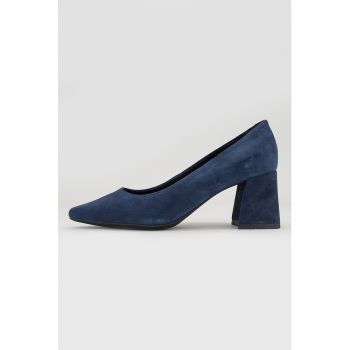 Pantofi sport de piele intoarsa cu toc masiv Giselda