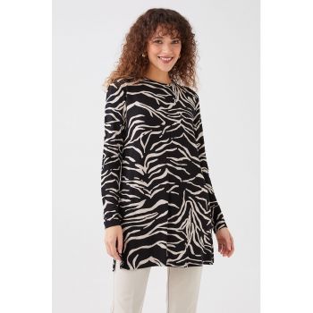 Bluza cu decolteu la baza gatului Long-Line