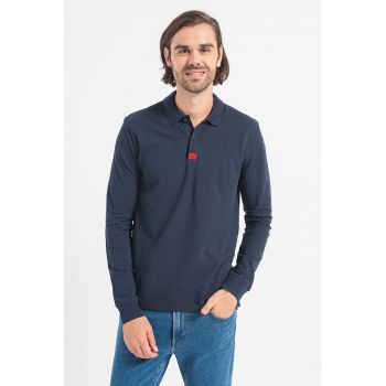Bluza polo slim fit din pique Deresolo