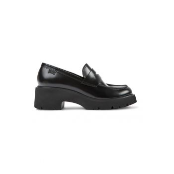 Pantofi loafer de piele cu toc masiv Milah 1159