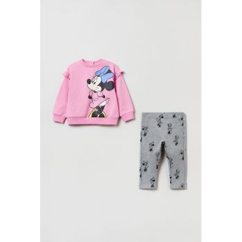 Set de bluza sport si colanti cu imprimeu Minnie Mouse - 2 piese