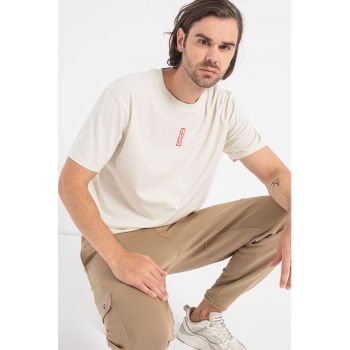 Tricou de bumbac cu logo supardimensionat Danden