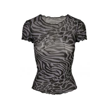 Tricou slim fit semitransparent