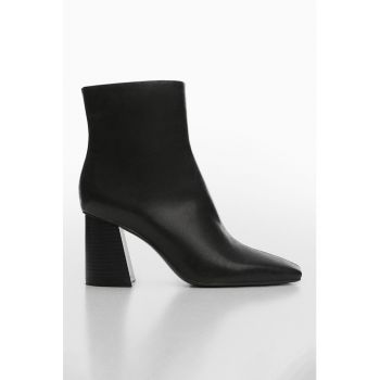 Botine din piele ecologica Knit