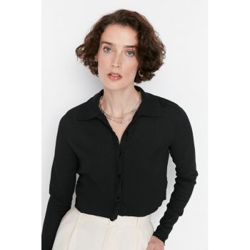 Bluza polo crop slim fit