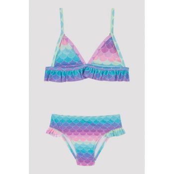 Costum de baie din doua piese cu volane